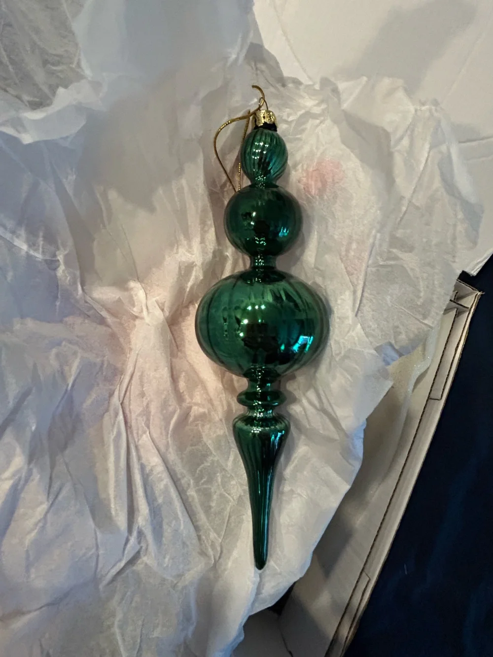 Grandinroad Red & Green Glass Holiday Ornament Set